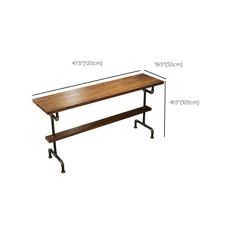 Brown Bar Stool and Table Set Industrial 1/2/4/7 Pieces Table and Stool Set Clearhalo 'Bar Furniture' 'furn' 'furn_home_bar_bar_sets' 'Furniture' 'Home Bars & Bar Sets' 'home_bar_bar_sets' 'Kitchen & Dining Furniture' 6406075