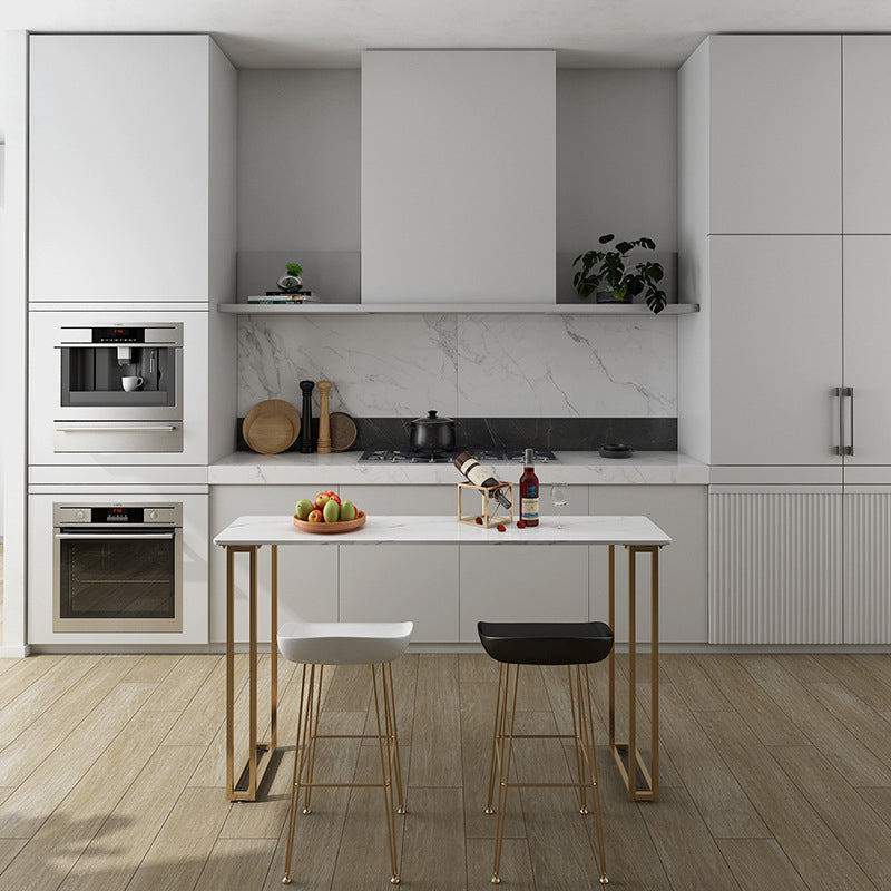1/3 Pieces Pub Dining Set Glam Rectangular Table and Stool for Bar 3 Pieces: Table, 2 Stools Clearhalo 'Bar Furniture' 'furn' 'furn_home_bar_bar_sets' 'Furniture' 'Home Bars & Bar Sets' 'home_bar_bar_sets' 'Kitchen & Dining Furniture' 6406103