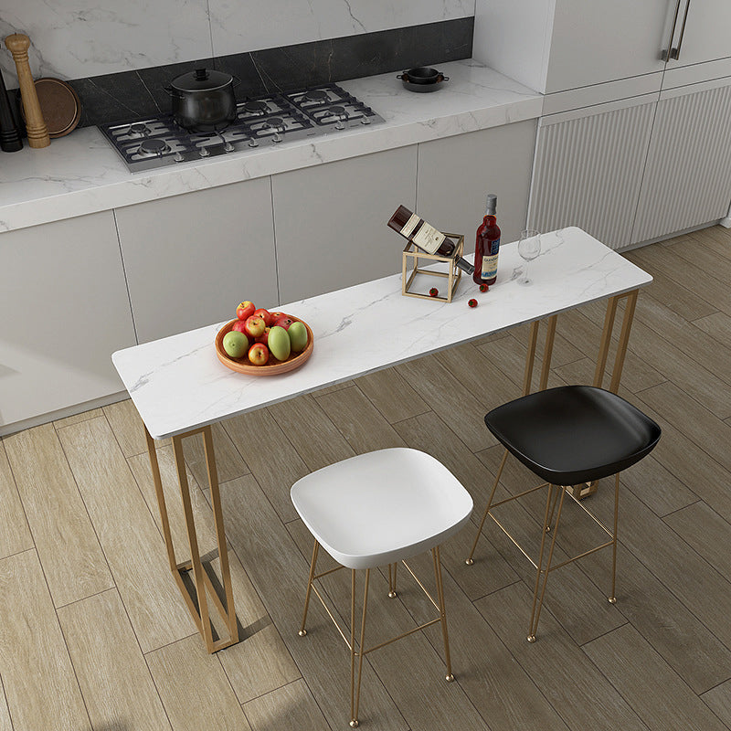 1/3 Pieces Pub Dining Set Glam Rectangular Table and Stool for Bar Clearhalo 'Bar Furniture' 'furn' 'furn_home_bar_bar_sets' 'Furniture' 'Home Bars & Bar Sets' 'home_bar_bar_sets' 'Kitchen & Dining Furniture' 6406106