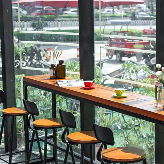 Moderne staaftafel Set 1/2/5 stuks rechthoekige staaftafel en ontlasting met metalen voetsteun