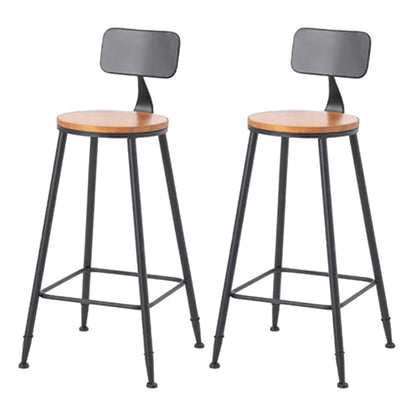 1/7 Pieces Indoor Bar Table Set Industrial Wooden Bar Table and Stools with Footrest Wood 30"H Stools (Set of 2) Clearhalo 'Bar Furniture' 'furn' 'furn_home_bar_bar_sets' 'Furniture' 'Home Bars & Bar Sets' 'home_bar_bar_sets' 'Kitchen & Dining Furniture' 6406165