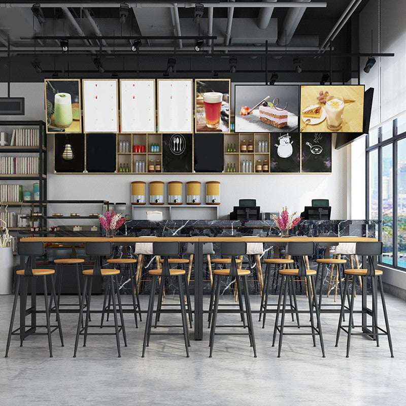 1/7 Pieces Indoor Bar Table Set Industrial Wooden Bar Table and Stools with Footrest Clearhalo 'Bar Furniture' 'furn' 'furn_home_bar_bar_sets' 'Furniture' 'Home Bars & Bar Sets' 'home_bar_bar_sets' 'Kitchen & Dining Furniture' 6406167