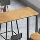 1/7 Pieces Indoor Bar Table Set Industrial Wooden Bar Table and Stools with Footrest Clearhalo 'Bar Furniture' 'furn' 'furn_home_bar_bar_sets' 'Furniture' 'Home Bars & Bar Sets' 'home_bar_bar_sets' 'Kitchen & Dining Furniture' 6406170