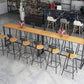 1/7 Pieces Indoor Bar Table Set Industrial Wooden Bar Table and Stools with Footrest Clearhalo 'Bar Furniture' 'furn' 'furn_home_bar_bar_sets' 'Furniture' 'Home Bars & Bar Sets' 'home_bar_bar_sets' 'Kitchen & Dining Furniture' 6406175