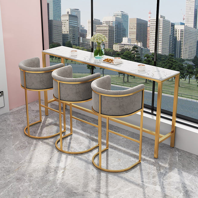Sintered Stone Bar Table Set 1/2/3/4/7 Pieces Luxury Bar Table and Stools with Footrest Clearhalo 'Bar Furniture' 'furn' 'furn_home_bar_bar_sets' 'Furniture' 'Home Bars & Bar Sets' 'home_bar_bar_sets' 'Kitchen & Dining Furniture' 6406201