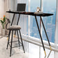 1/2 Pieces Bar Table and Stool Modern Sintered Stone Table and Armless Bar Chair Clearhalo 'Bar Furniture' 'furn' 'furn_home_bar_bar_sets' 'Furniture' 'Home Bars & Bar Sets' 'home_bar_bar_sets' 'Kitchen & Dining Furniture' 6406251