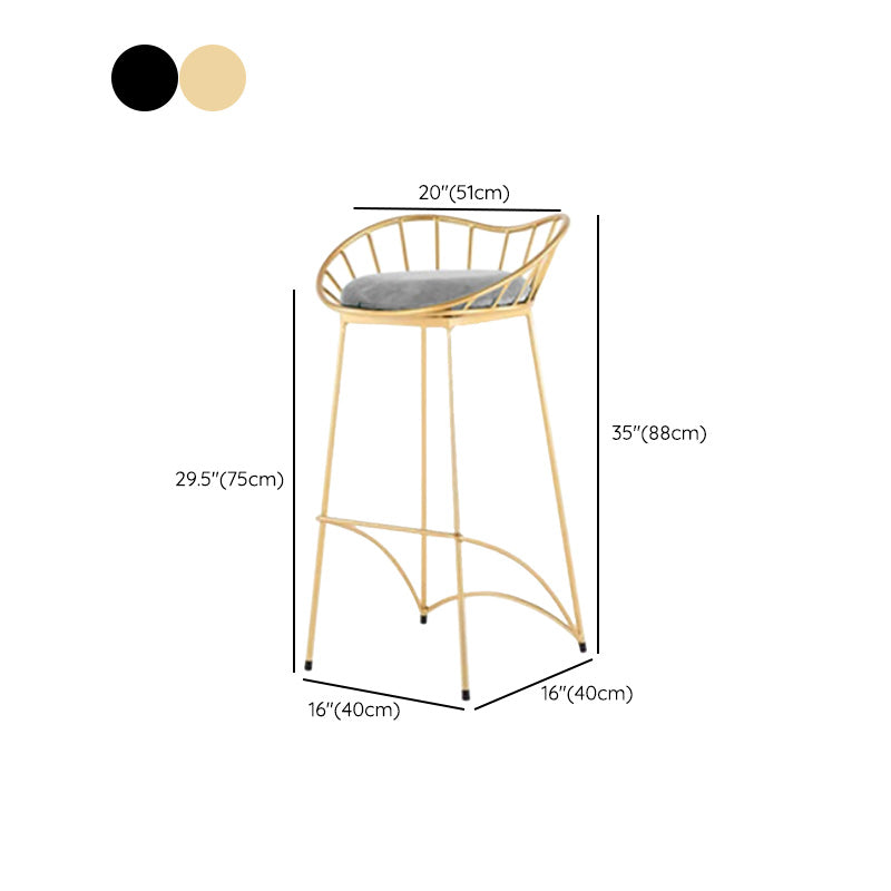 Zeitgenössische Thekenhocker aus Metall, niedrige schwarze Hocker für die Bar