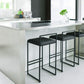 Contemporary Iron Counter Height Stools Low Back Bar Stool with Footrest Clearhalo 'Bar Furniture' 'Bar Stools' 'bar_stools' 'furn' 'furn_bar_stools' 'Furniture' 'Kitchen & Dining Furniture' 6406405