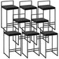 Contemporary Iron Counter Height Stools Low Back Bar Stool with Footrest Black 8 Piece Set Clearhalo 'Bar Furniture' 'Bar Stools' 'bar_stools' 'furn' 'furn_bar_stools' 'Furniture' 'Kitchen & Dining Furniture' 6406412