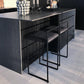 Contemporary Iron Counter Height Stools Low Back Bar Stool with Footrest Clearhalo 'Bar Furniture' 'Bar Stools' 'bar_stools' 'furn' 'furn_bar_stools' 'Furniture' 'Kitchen & Dining Furniture' 6406413