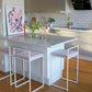 Contemporary Iron Counter Height Stools Low Back Bar Stool with Footrest Clearhalo 'Bar Furniture' 'Bar Stools' 'bar_stools' 'furn' 'furn_bar_stools' 'Furniture' 'Kitchen & Dining Furniture' 6406423