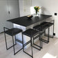 Contemporary Iron Counter Height Stools Low Back Bar Stool with Footrest Clearhalo 'Bar Furniture' 'Bar Stools' 'bar_stools' 'furn' 'furn_bar_stools' 'Furniture' 'Kitchen & Dining Furniture' 6406425