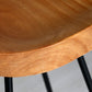 Modern Armless Backless Counter Stool Iron Bar Stool with Wooden Seat for Bar