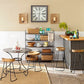 Modern Armless Backless Counter Stool Iron Bar Stool with Wooden Seat for Bar