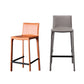 Contemporary Metal Counter Height Stools with Low Back Bar Stool