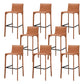 Contemporary Metal Counter Height Stools with Low Back Bar Stool