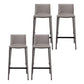 Contemporary Metal Counter Height Stools with Low Back Bar Stool