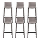 Contemporary Metal Counter Height Stools with Low Back Bar Stool