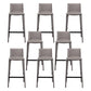 Contemporary Metal Counter Height Stools with Low Back Bar Stool