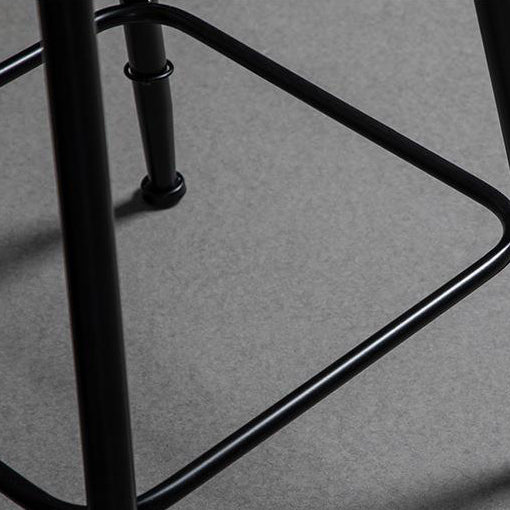 Taburete de bar moderno sin brazos con respaldo, taburete de hierro con cojín de terciopelo para Bar