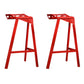 Modern Stackable Backrest Counter Stool Iron Cafe Bar Stool with Cushion and Pedal Red 2 Piece Set Clearhalo 'Bar Furniture' 'Bar Stools' 'bar_stools' 'furn' 'furn_bar_stools' 'Furniture' 'Kitchen & Dining Furniture' 6406633