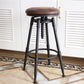 Tabouret de comptoir rotatif industriel sans bras, tabouret de Bar en fer avec pédale pour café