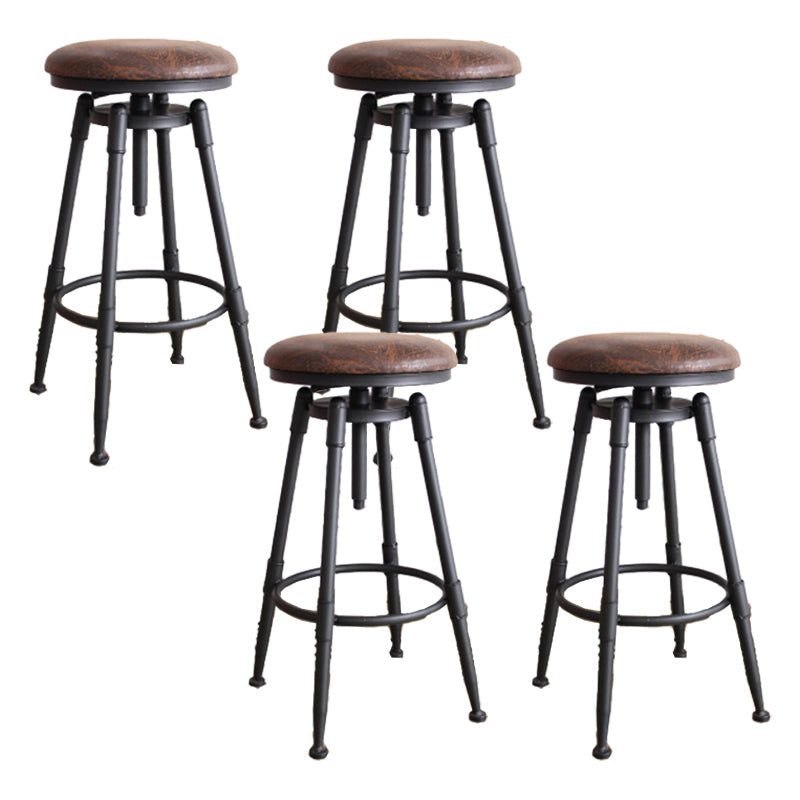 Tabouret de comptoir rotatif industriel sans bras, tabouret de Bar en fer avec pédale pour café