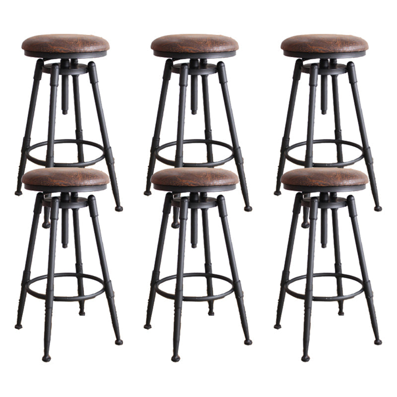 Tabouret de comptoir rotatif industriel sans bras, tabouret de Bar en fer avec pédale pour café