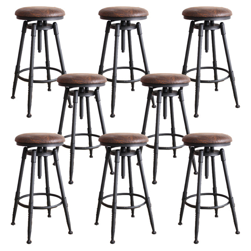 Tabouret de comptoir rotatif industriel sans bras, tabouret de Bar en fer avec pédale pour café