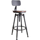 Tabouret de comptoir rotatif industriel sans bras industriel avec pédale pour café