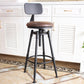 Tabouret de comptoir rotatif industriel sans bras, tabouret de Bar en fer avec pédale pour café