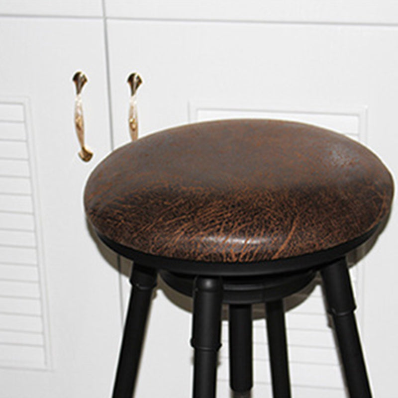 Tabouret de comptoir rotatif industriel sans bras, tabouret de Bar en fer avec pédale pour café