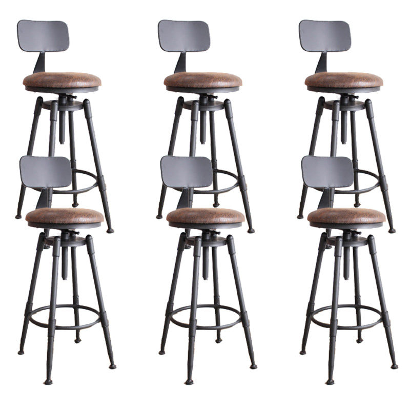 Tabouret de comptoir rotatif industriel sans bras, tabouret de Bar en fer avec pédale pour café