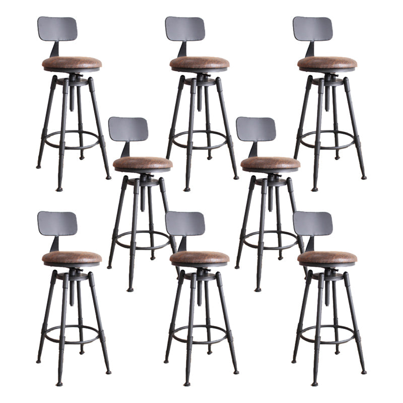 Tabouret de comptoir rotatif industriel sans bras, tabouret de Bar en fer avec pédale pour café