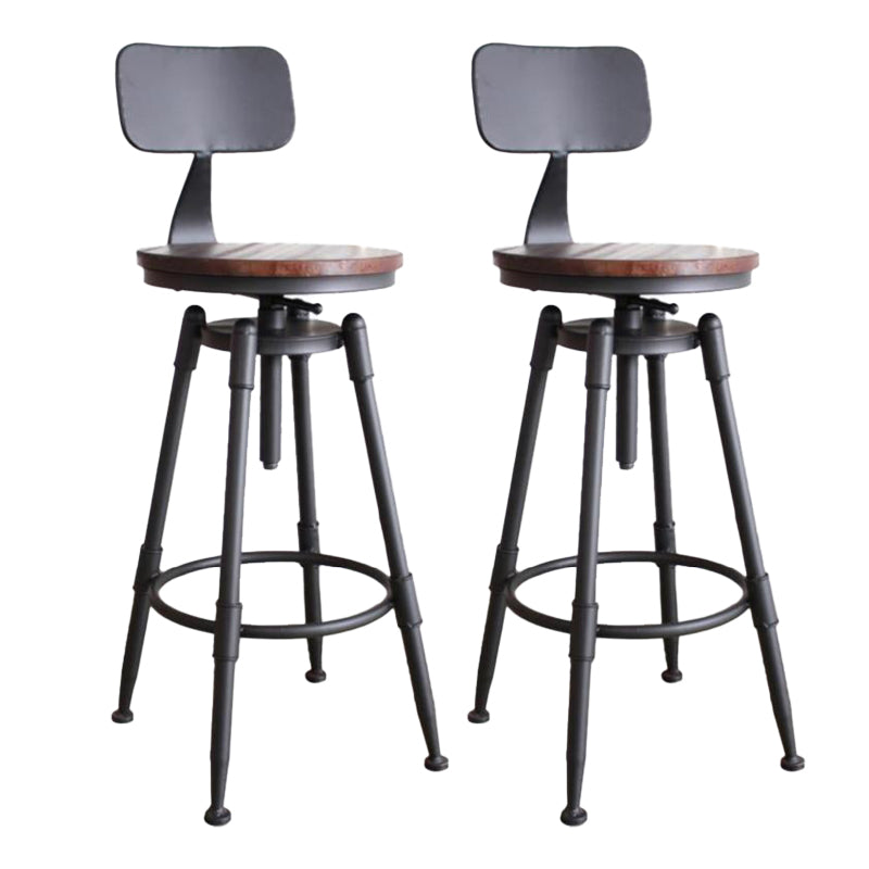 Tabouret de comptoir rotatif industriel sans bras, tabouret de Bar en fer avec pédale pour café