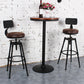 Tabouret de comptoir rotatif industriel sans bras, tabouret de Bar en fer avec pédale pour café