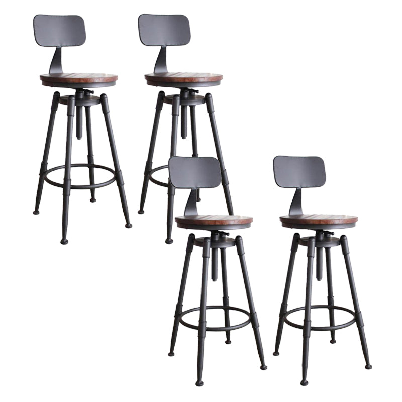 Tabouret de comptoir rotatif industriel sans bras, tabouret de Bar en fer avec pédale pour café