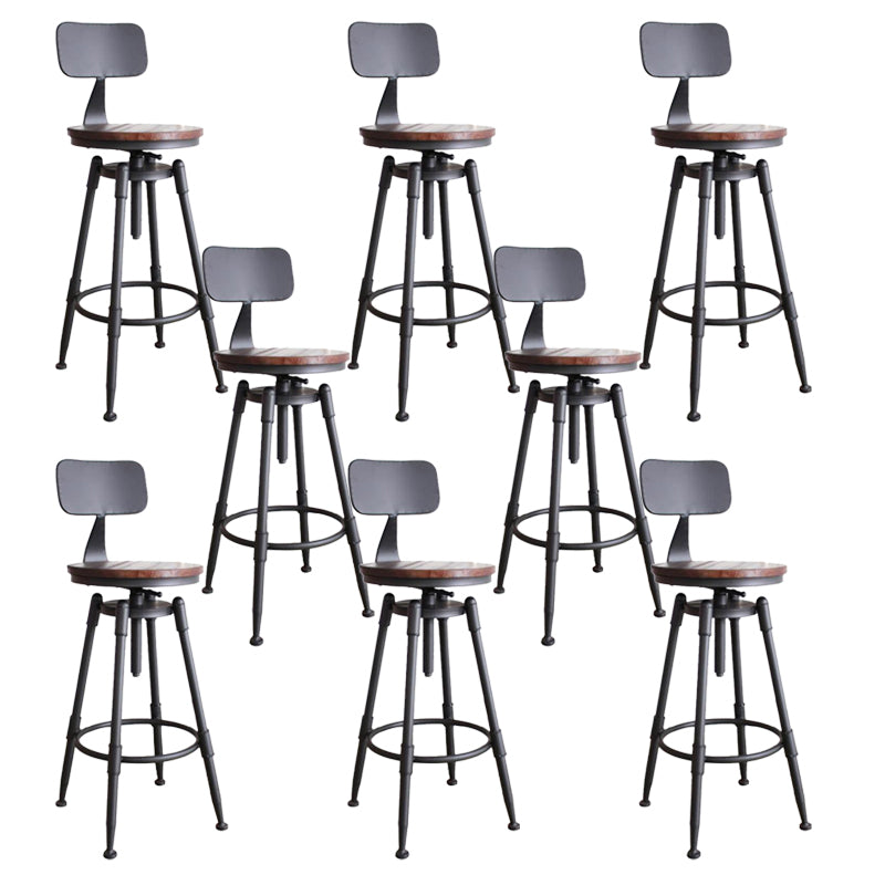 Tabouret de comptoir rotatif industriel sans bras, tabouret de Bar en fer avec pédale pour café