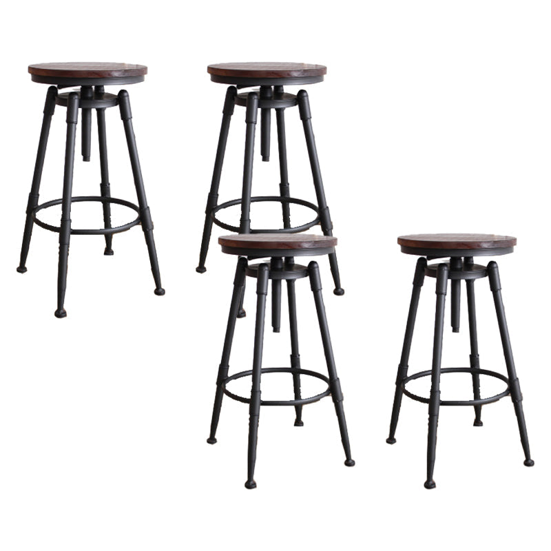 Tabouret de comptoir rotatif industriel sans bras, tabouret de Bar en fer avec pédale pour café