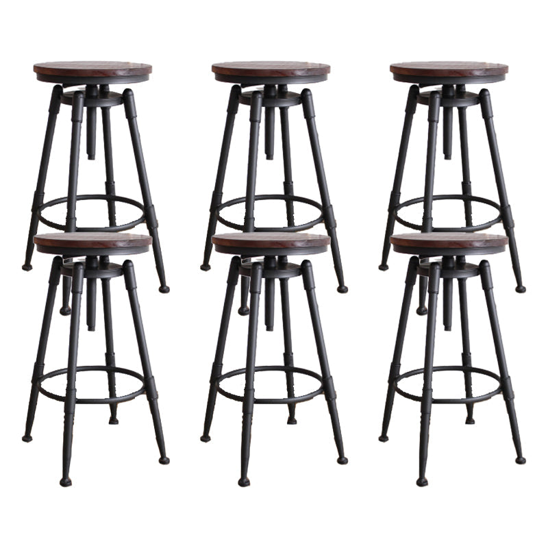 Tabouret de comptoir rotatif industriel sans bras, tabouret de Bar en fer avec pédale pour café