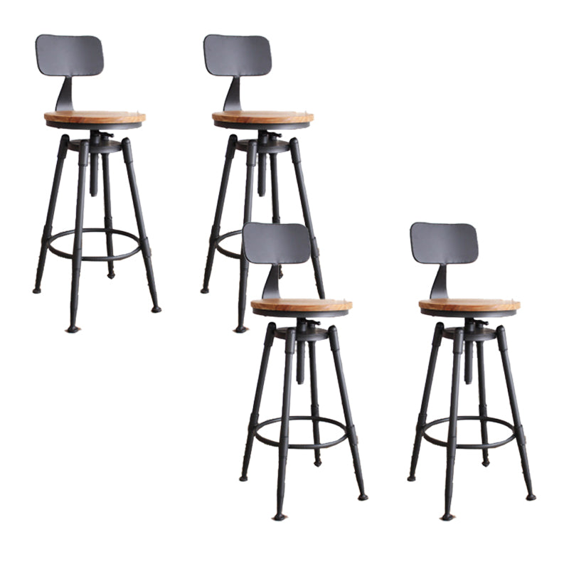 Tabouret de comptoir rotatif industriel sans bras, tabouret de Bar en fer avec pédale pour café