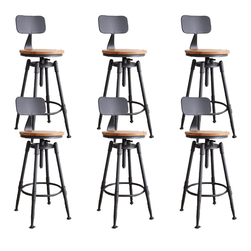 Tabouret de comptoir rotatif industriel sans bras, tabouret de Bar en fer avec pédale pour café