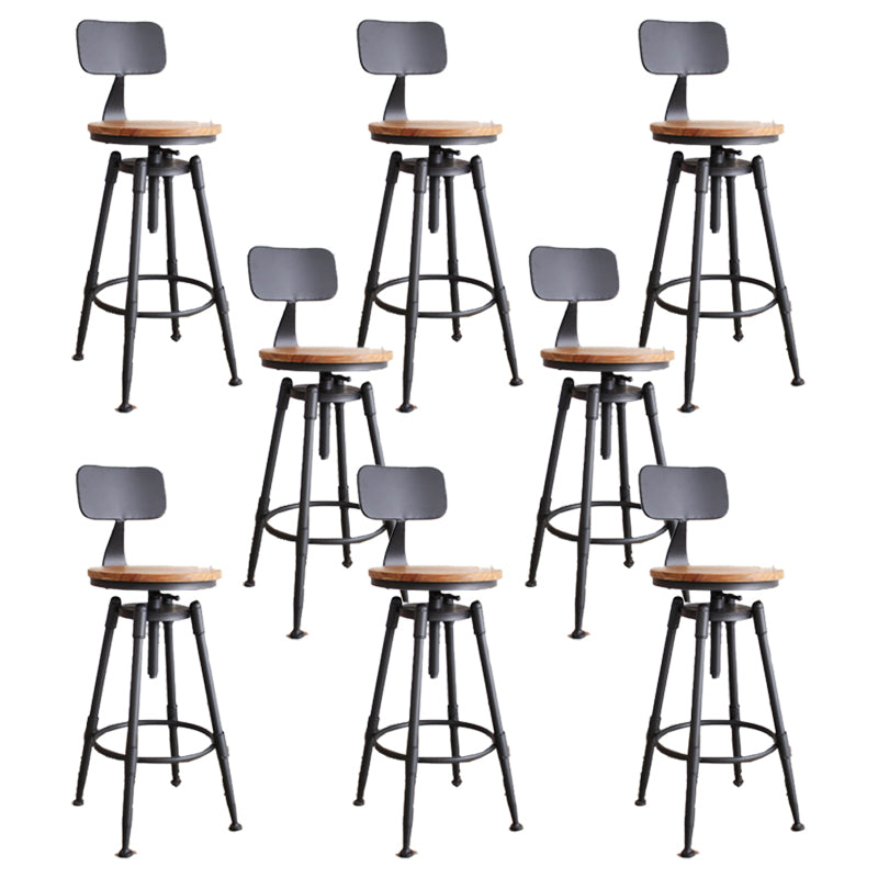 Tabouret de comptoir rotatif industriel sans bras, tabouret de Bar en fer avec pédale pour café