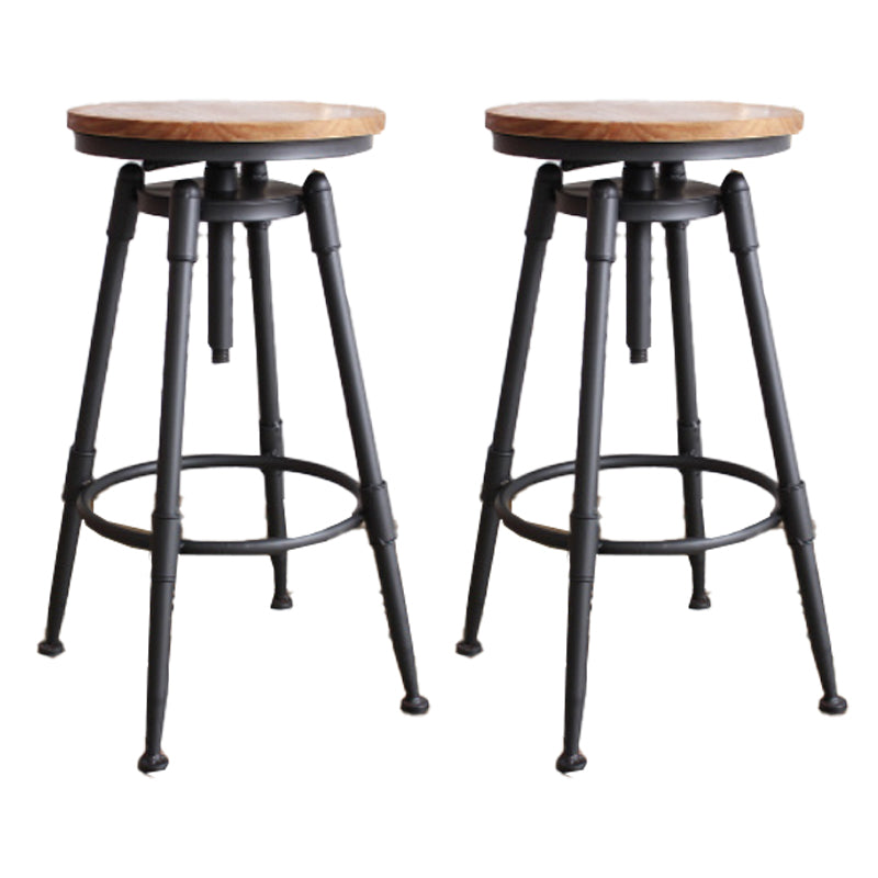 Tabouret de comptoir rotatif industriel sans bras, tabouret de Bar en fer avec pédale pour café