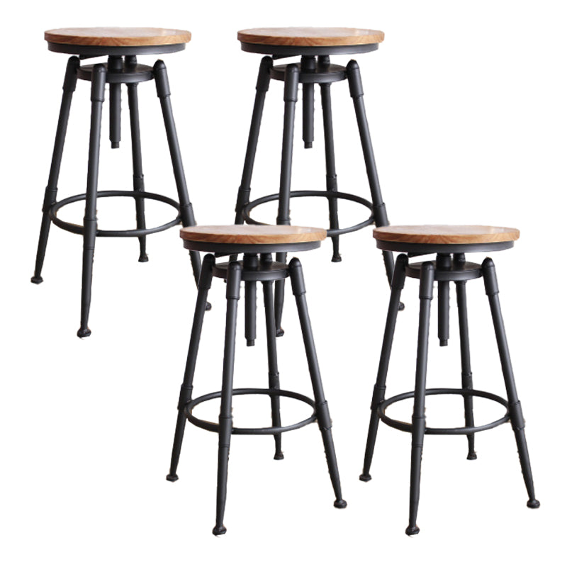 Tabouret de comptoir rotatif industriel sans bras, tabouret de Bar en fer avec pédale pour café