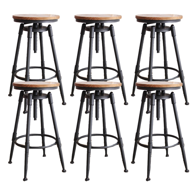 Tabouret de comptoir rotatif industriel sans bras, tabouret de Bar en fer avec pédale pour café