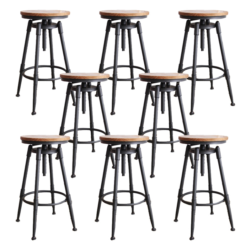 Tabouret de comptoir rotatif industriel sans bras, tabouret de Bar en fer avec pédale pour café
