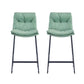 Glam Metal Counter Height Stool with Cushion Bar Stool for Indoor Green 2 Piece Set Clearhalo 'Bar Furniture' 'Bar Stools' 'bar_stools' 'furn' 'furn_bar_stools' 'Furniture' 'Kitchen & Dining Furniture' 6406725