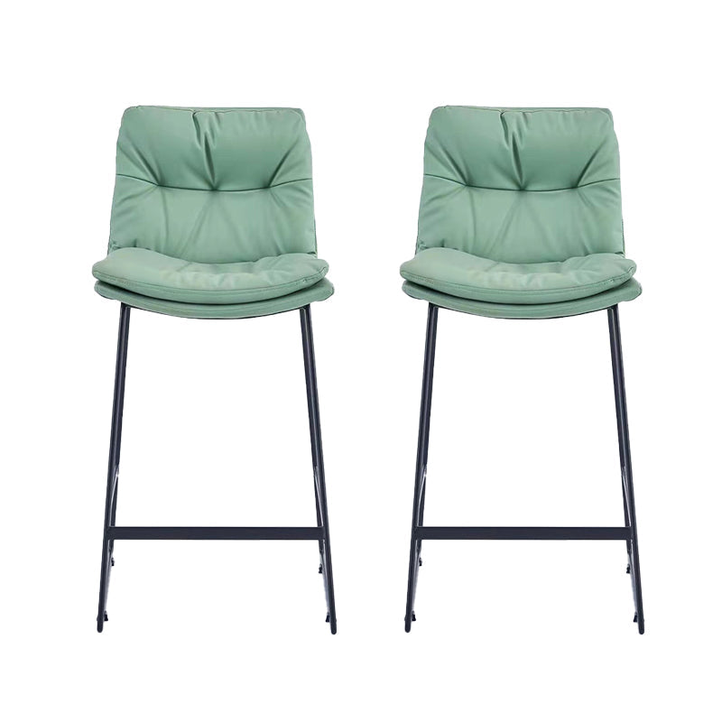 Glam Metal Counter Height Stool with Cushion Bar Stool for Indoor Green 2 Piece Set Clearhalo 'Bar Furniture' 'Bar Stools' 'bar_stools' 'furn' 'furn_bar_stools' 'Furniture' 'Kitchen & Dining Furniture' 6406725