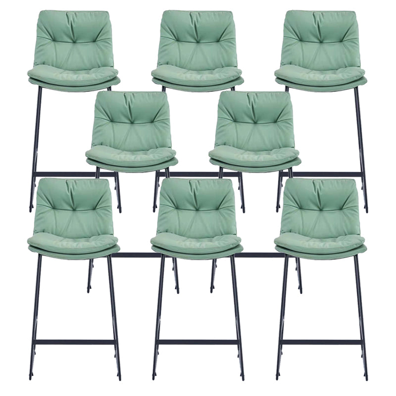 Glam Metal Counter Height Stool with Cushion Bar Stool for Indoor Green 8 Piece Set Clearhalo 'Bar Furniture' 'Bar Stools' 'bar_stools' 'furn' 'furn_bar_stools' 'Furniture' 'Kitchen & Dining Furniture' 6406732